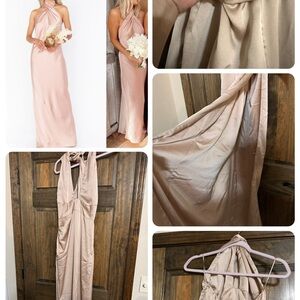 Show Me Your MuMu Blush Halter Maxi Dress